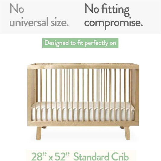Joey + Joan Fitted Crib Sheets 28 x 52 – Compatible with Standard Crib Mattress and Toddler Bed – 100% Jersey Cotton – Pale Pink + Lilac – 2 Pack