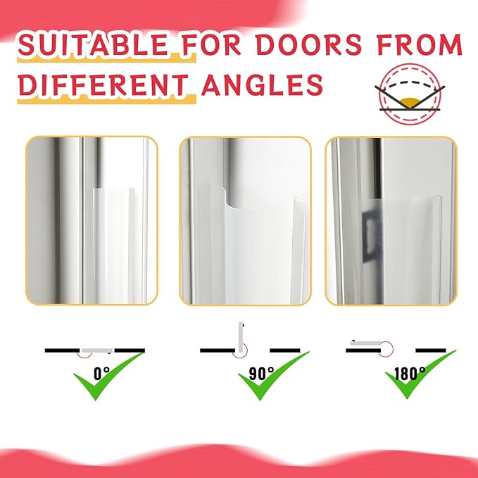 TrelaCo 12 Pcs Baby Proofing Door Pinch Guard, Hinge Cover, Door Edge & Corner Guards Protector for Kids Finger Safety, Heavy Duty Jam Shield, Translucent