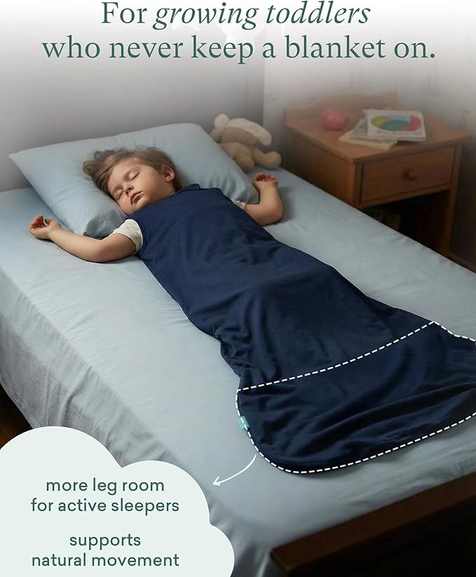 PurComfy Extra-Long Toddler Sleep Sack, Premium Bamboo Viscose Summer Sleeping Bag Supersoft 0.5 TOG Wearable Blanket 3T-4T-5T
