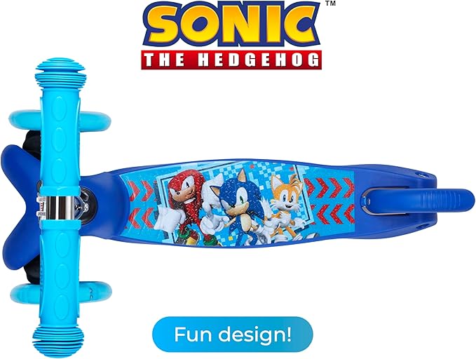 Self Balancing Kick Scooter with Light Up Wheels, Extra Wide Deck, 3 Wheel Platform, Foot Activated Brake, 75 lbs Limit, Kids & Toddlers Girls or Boys, for Ages 3 and Up