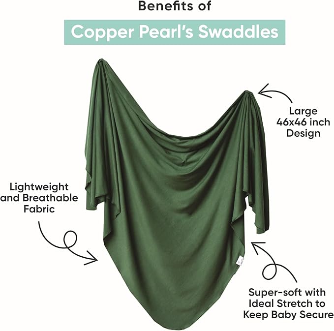Copper Pearl Large Premium Knit Baby Swaddle Receiving Blanket Atwood