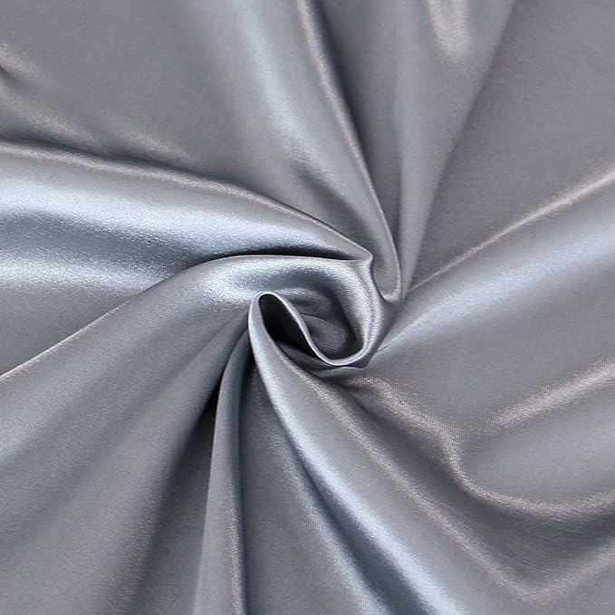 Crib Sheets for Boys, Satin Fitted Crib Sheet Soft & Silky Baby Mattress Sheet (52"x28"x8") for Baby Boys and Girls, Great for Baby with Hair and Skin, Grey