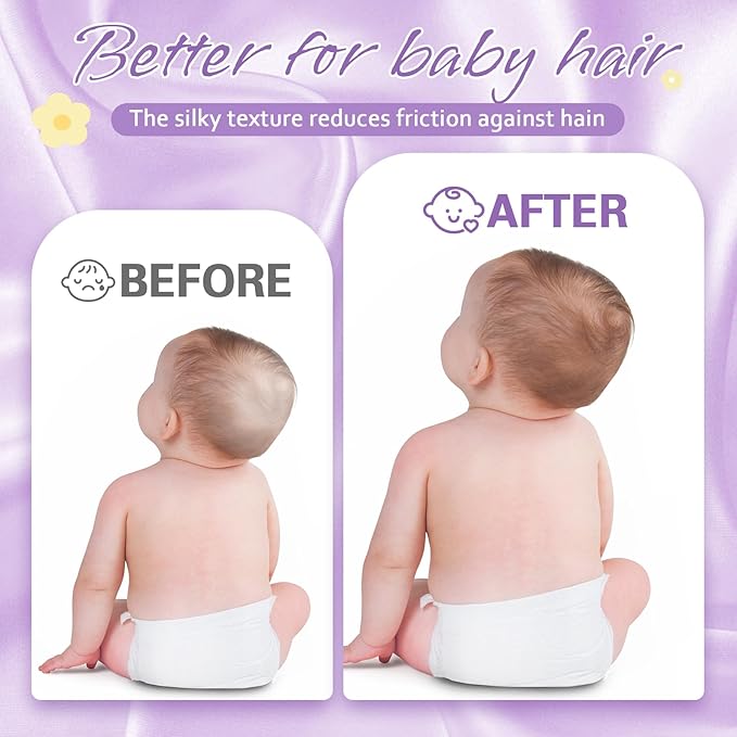 Horbaunal 2 Pack Satin Pack n Play Sheets for Baby with Sensitive Hair and Skin, Silky Mini Crib Sheets 38" x 24" x 5", Soft Playard Sheet Protector Baby Mattress Sheet, Blush Pink & Violet