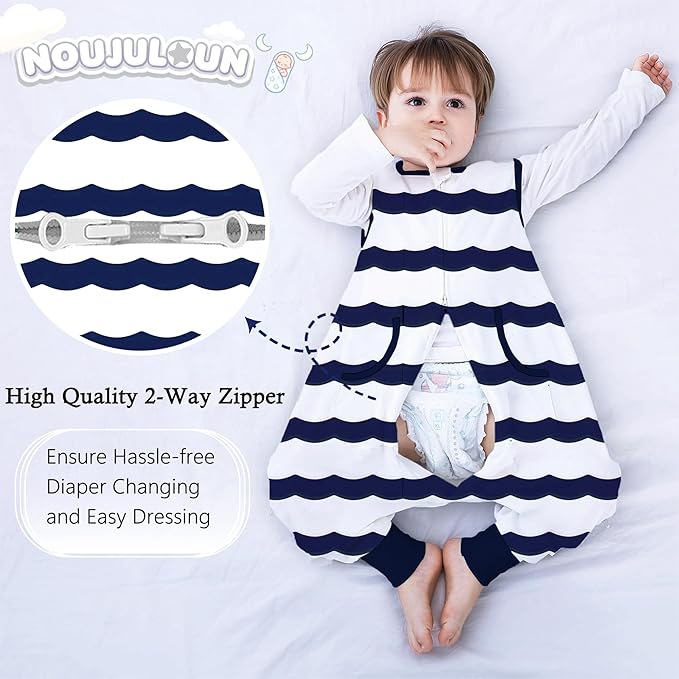 Toddler Sleep Sacks Sleep Sack 9-24 Months with legs Cozy comfy Baby Warable Blanket with 2-Way Zipper (9M-2T)