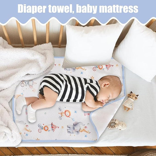 Crib Mattress Pad – Waterproof Changing Pad Cover | Soft Breathable Bassinet Protector, Pee Proof Sheet for Bedwetting Prevention, Overnight Infant Sleep Comfort, Potty Training Aid for Baby Nursery