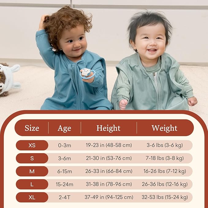 Baby Sleep Sack Wearable Blanket Baby Sleeping Bag, 0.5 TOG Toddler Sleeping Sack 0-3-6-12-24 Months,3 Pack