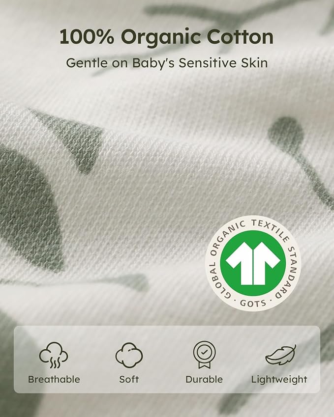 Yoofoss Baby Sleep Sack 12-18 Months Baby Wearable Blanket 100% Organic Cotton 2-Way Zipper TOG 0.5 Toddler Sleeping Sack 3 Pack, Comfy Soft Lightweight