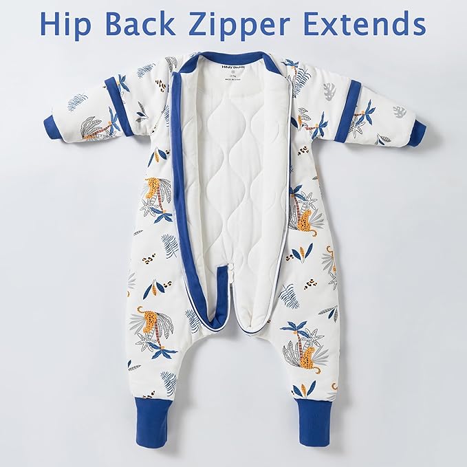 2.5 Tog Winter Sleep Sack with Feet for Baby/Toddler, Sleeping Bag with Legs & Detachable Sleeves