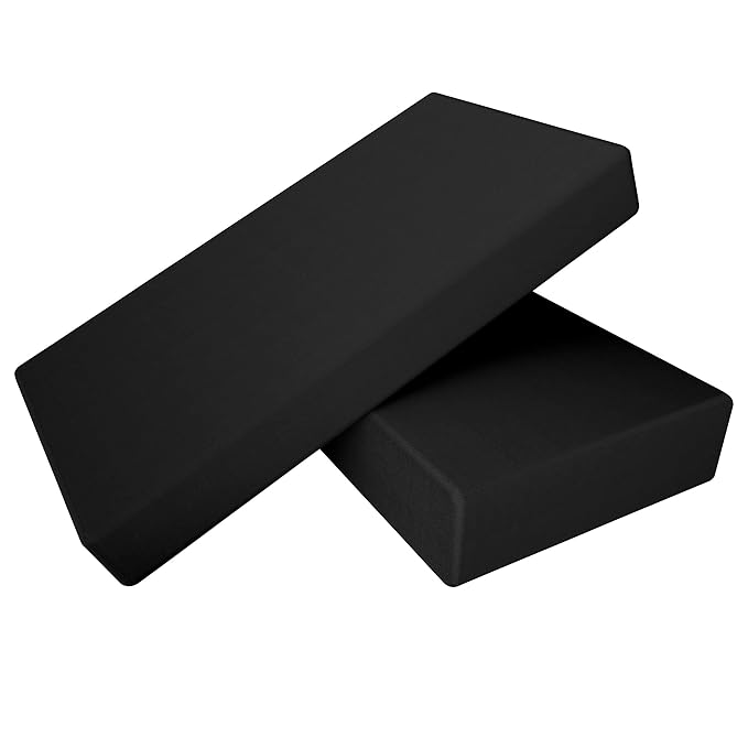 NTBAY 2 Pack 100% Brushed Microfiber Fitted Crib Sheet, Super Soft and Cozy 28x52 Crib Sheet for Standard Crib and Toddler Mattresses, Boys, Girls, Unisex, Black, 28x52 Inches