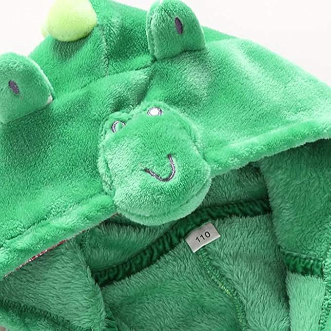 Kids Little Boys Girls Coral Fleece Bathrobe Unisex Kids Robe Pajamas Sleepwear