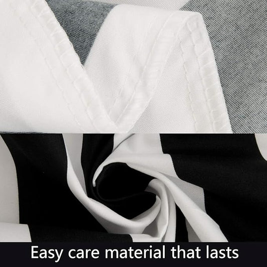 NTBAY 100% Brushed Microfiber Striped Fitted Crib Sheet, Super Soft and Cozy 28x52 Black and White Crib Sheet for Standard Crib and Toddler Mattresses, Boys, Girls, Unisex, 28x52 Inches