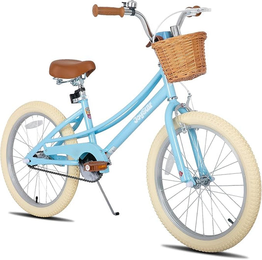 JOYSTAR Girls Bike for 2-12 Years Old Toddlers and Kids, 12" 14" 16" 18“ 20" Retro Style Kids Bike with Training Wheels, 18 20 Inch Children Bicycle with Kickstand