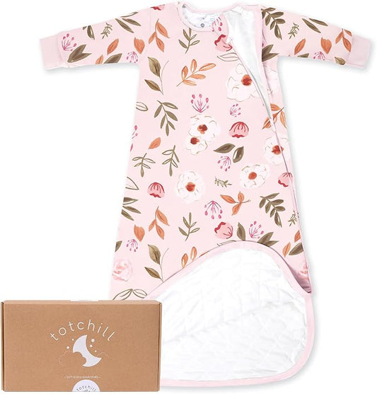 Baby Sleep Sack Long Sleeve 1.0 TOG 0-6-18-3T Wearable Blanket Infant Sleeping Bag, Soft & Breathable, 2-Way Zipper