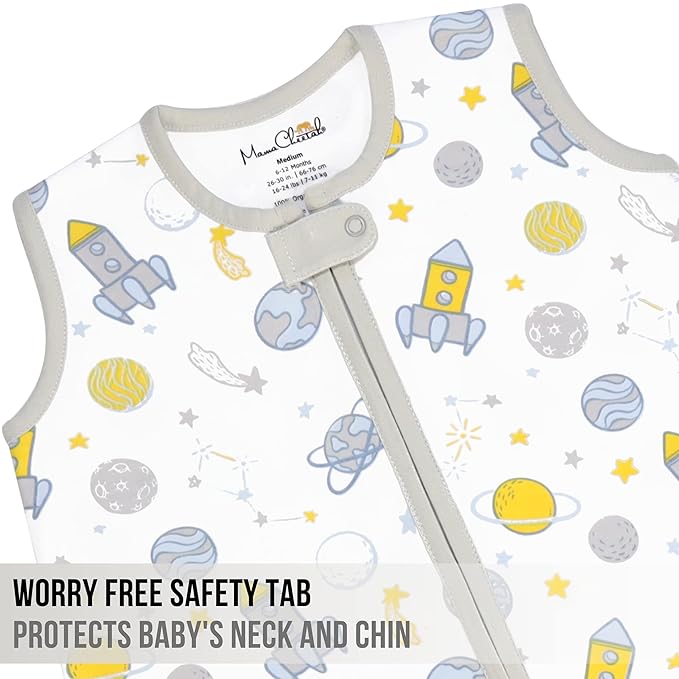 Mama Cheetah Baby Sleep Sack 0.5 TOG, Organic Cotton Baby Wearable Blanket with Two-Way Zipper, Swaddle Transition Baby Sleeping Bag for Newborn Infant Toddler Boy Girl, 24-48 Months