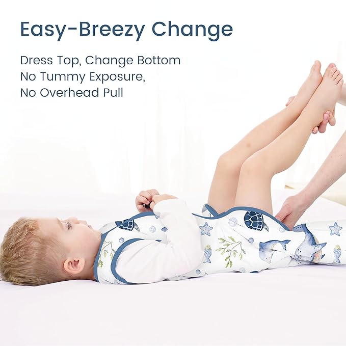 1.0 TOG Toddler Sleep Sack, Wearable Blanket Baby Sleeping Bag with 2-way Safe Zipper, Ultra Soft All Season Sleep Sack for 24-36-48 Months, 1 Pack(Ocean Animals)