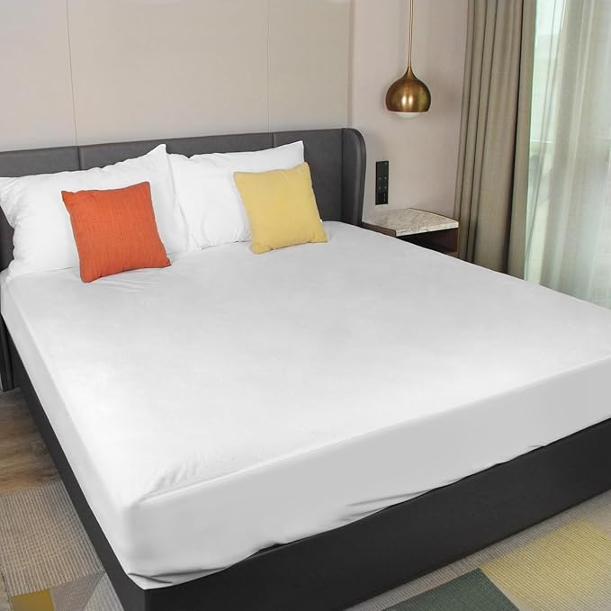 for College Dorm Mattress Protector Twin XL 39"x 80" Fitted Sheet Style up to 18 inch Depth, Menstrual Period Protection, w Stretchy Elastic Skirt Band