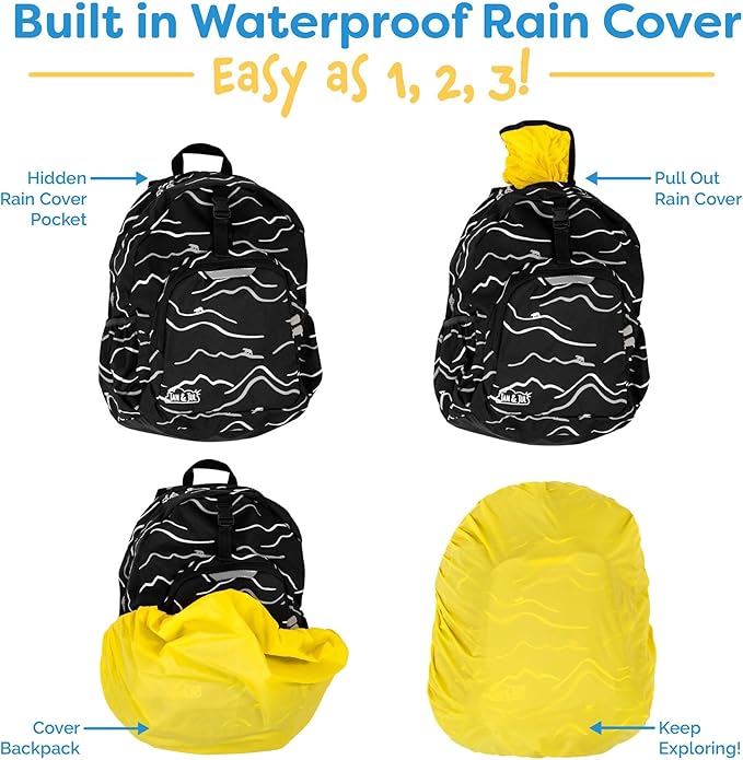 JAN & JUL Girls' Water Resistant Backpack for School, Lightweight Schoolbag for Kids (Navy Forest, One Size)
