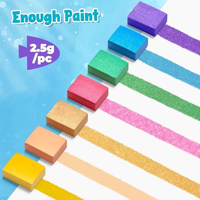 JoyCat Paint with Water Coloring Books for Toddlers, Watercolor Painting Sets for Kids Ages 3-5 4-8, Arts and Crafts Drawing Activities Toy Birthday Gift for Boys Girls (Ocean Princess)