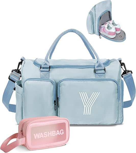 Elilier Girls Gift, Girls Gifts for Kids, Initial Gym Bag for Girls, Kids Travel Duffle Bag, Sports Bag, Personalized Weekender Bag, personalized gifts, Overnight Bag bridal shower gifts