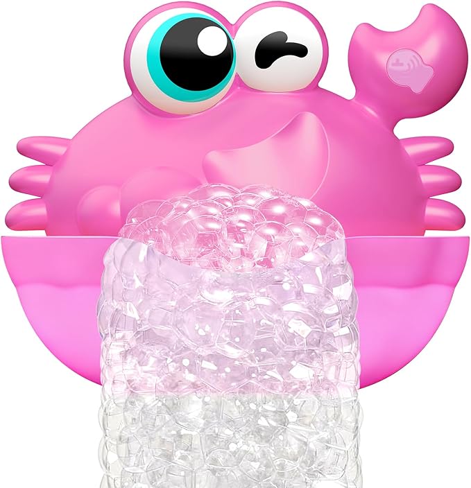 Bath Toys for Kids Ages 1-3,Light Up Baby Bath Toys Crab Bubble Maker with Colourful Light Toddler Bathtub Birthday Gifts Christmas Stocking Stuffers for Boys Girls Aged 1-3 2-4 3-5
