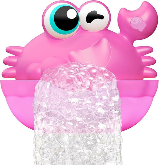 Bath Toys for Kids Ages 1-3,Light Up Baby Bath Toys Crab Bubble Maker with Colourful Light Toddler Bathtub Birthday Gifts Christmas Stocking Stuffers for Boys Girls Aged 1-3 2-4 3-5