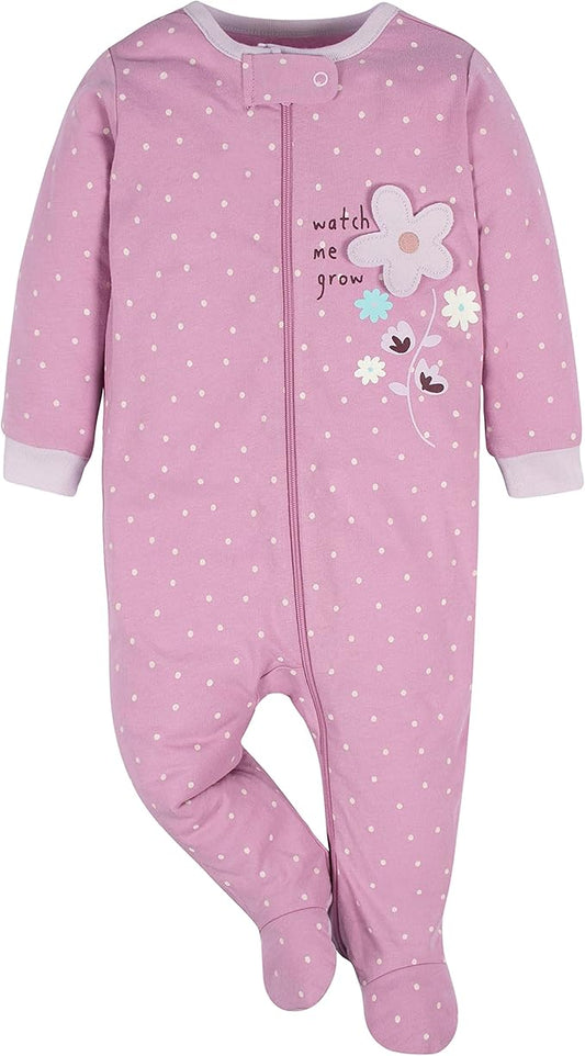 Gerber baby-girls 4 Pack Sleep N' Play Footie