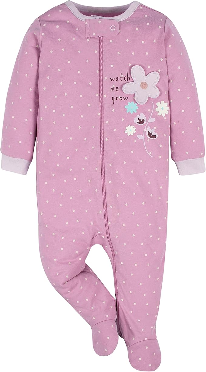 Gerber baby-girls 4 Pack Sleep N' Play Footie