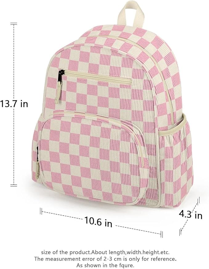atgark Corduroy Toddler Backpack for Girls 2-5, Preschool Kindergarten Backpack - Cute Kids Backpacks for Girls 13.7" H Fit Folder