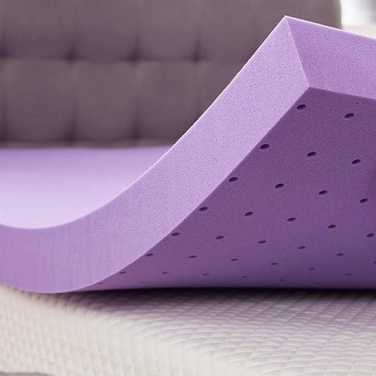 SINWEEK 3 Inch Gel Memory Foam Mattress Topper Ventilated Soft Pressure Relieve Mattress Pad, Breathable Bed Topper, CertiPUR-US Certified, Queen Size
