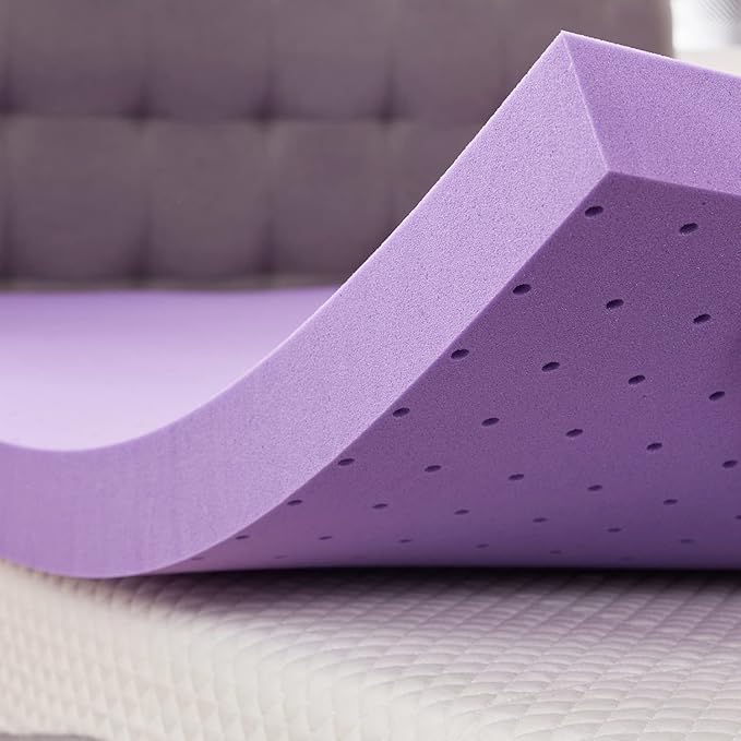 SINWEEK 3 Inch Gel Memory Foam Mattress Topper Ventilated Soft Pressure Relieve Mattress Pad, Breathable Bed Topper, CertiPUR-US Certified, Twin Size
