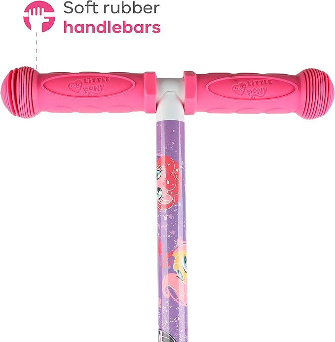 Self Balancing Kick Scooter with Light Up Wheels, Extra Wide Deck, 3 Wheel Platform, Foot Activated Brake, 75 lbs Limit, Kids & Toddlers Girls or Boys, for Ages 3 and Up