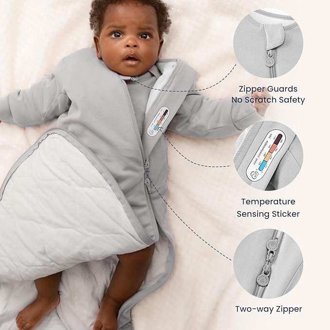Unisex Sleeping Bag for Babies and Toddlers 1.0 Tog Sleep Sack 18-36 Months, Newborn Sleep Sack, Wearable Blanket Baby, One Piece Long Sleeves, Gifts for Baby