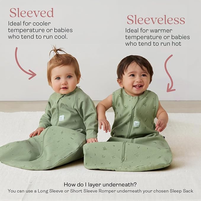ergoPouch Jersey Sleeping Bag 0.2 TOG – Arms-Out Baby Sleep Sack, Ideal Transition from Swaddling, Slim Fit Keeps Baby Secure & Comfortable, Soft Breathable Fabric (3–12 Months, Daisies)