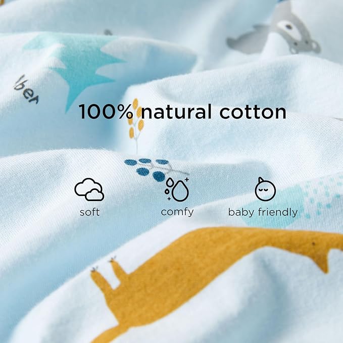 Duomiaomiao 2 Pack 0.5 TOG Toddler Sleep Sack 12-24 Months 100% Cotton Lightweight Baby Sleep Sack with Feet, Breathable Comfy Toddler Wearable Blanket