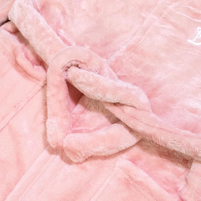 Toddler Robes Cute Pattern Bathrobe Unisex Kids Robe Baby Flannel Hoodie Pajamas Sleepwear