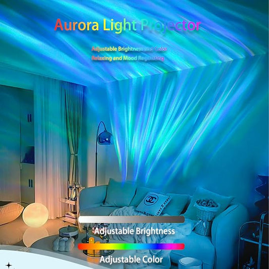 Northern Lights Projector, 16 Colors Rechargeable Aurora Light Projector & Mood Lighting Galaxy Lamp, App Remote Night Light for Bedroom, Gift for Teenage Girls Room Decor(Battery)