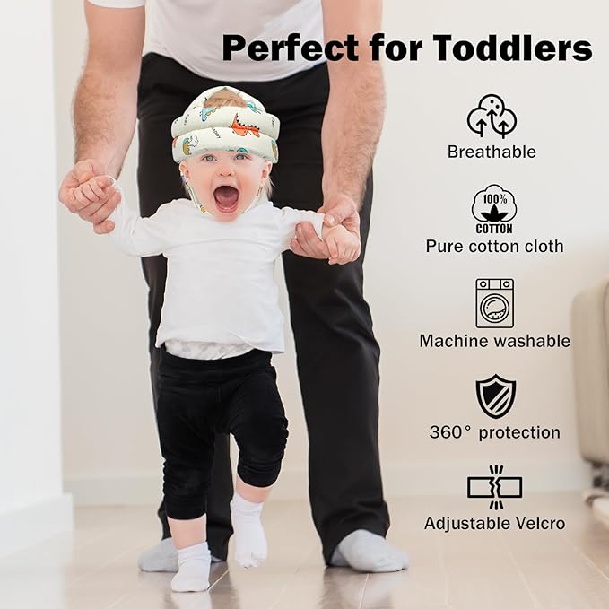 Baby Head Protector Baby Helmet for Crawling Walking, No Bumps Safety Head Adjustable Protective Cap for Walking, Playing (Style 2)
