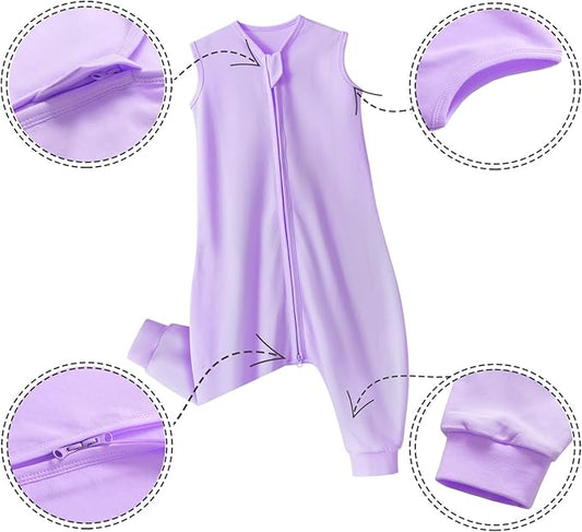Baby Sleep Sack with Feet for Boys Girls, Infant Toddler Sleeveless Wearable Blanket Sleepsack for Early Walkers