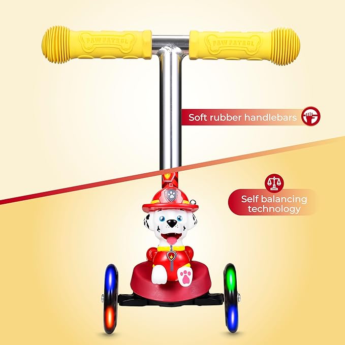3D Kick Scooter for Kids, Self-Balancing 3 Wheeled Light Up Scooter with Extra Wide Anti-Slip Deck, Rear Brake, Lean to Steer, Lightweight Design, for Kids 3 and up, 75 LB Limit