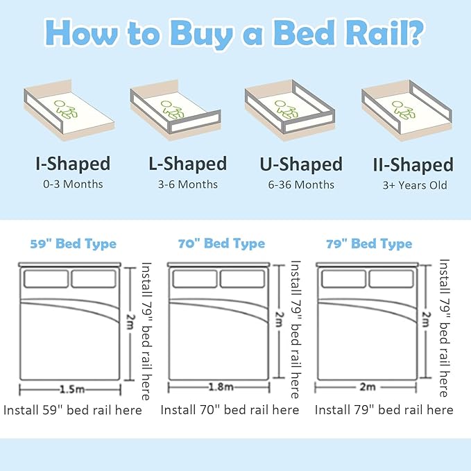 BABY JOY Bed Rail for Toddlers, 79" Vertical Lifting Extra Long Infants Safety Side Rails with Double Lock, Foldable Baby Bed Rail Guard for Twin Double Full Size Queen King Bed Mattress (Gray)
