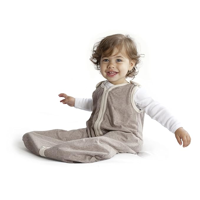 Baby Deedee 100% Cotton Sleeping Sack, Baby Sleeping Bag Wearable Blanket, Sleep Nest Lite, Infant and Toddler, Mocha Heather, Large (18-36 Months) 427