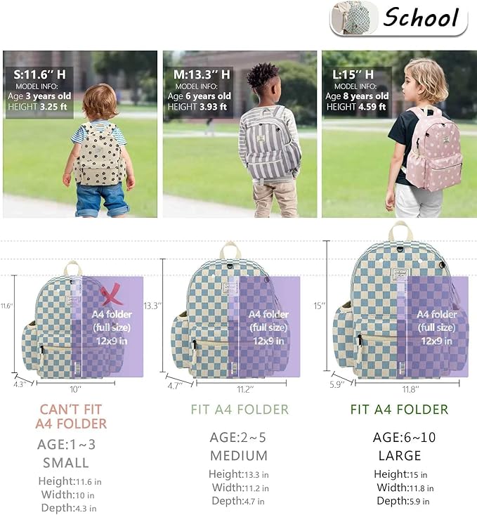 Corduroy Kids Backpack for Boys 6-10: Boys Backpacks for Elementary Kindergarten 15” H Fit Folder