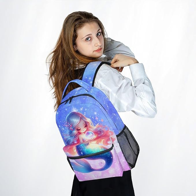 Girls Backpack - Mermaid Backpacks for Kids - Bookbag Gifts for Daughter - Toddler School Bag for Kindergarten/Preschool/Elementary(17 Inch)