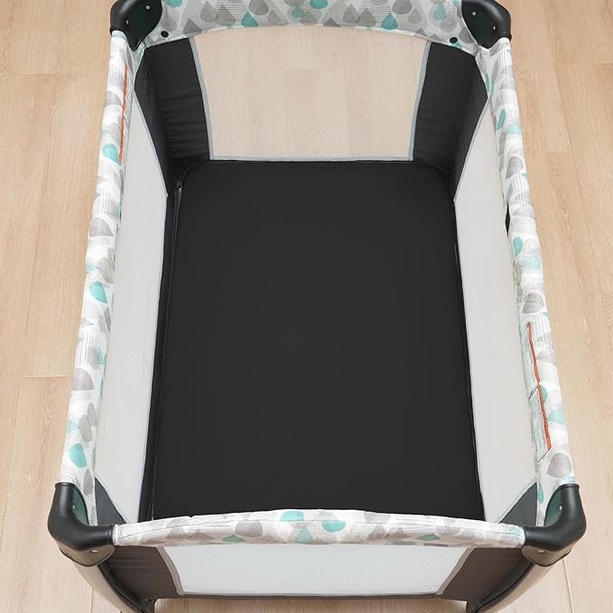 david's kids Waterproof Mini Crib Sheets, 2 Pack Ultra Soft Breathable Mini Crib Mattress Protector for Boys Girls Neutral, Universal Fit for Pack N Play, Playard and Mini Crib Mattresses, Black