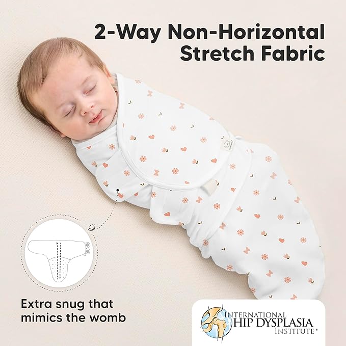 KeaBabies 3-Pack Organic Baby Swaddle Sleep Sacks - Swaddles for Newborns, Infant 0-3 Months, Baby Girls, Boys, Soft & Snug Newborn Sleep Sack, Nursery Swaddling Blankets (Butterflies, XS)