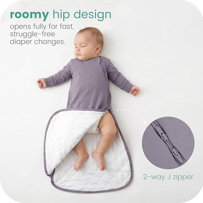 Baby Sleep Sack Long Sleeve 1.0 TOG 0-6-18-3T Wearable Blanket Infant Sleeping Bag, Soft & Breathable, 2-Way Zipper