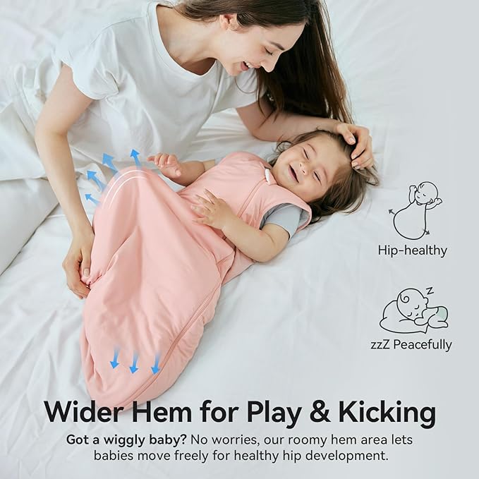 Rayon Made from Bamboo Sleep Sack 24-36 Months 2.5 Tog Winter Supersoft Toddler Sleep Sack 2t-3t for Unisex Girl Boy Thick Warm Baby Sleeping Bag 2-Way Zipper Baby Wearable Blanket