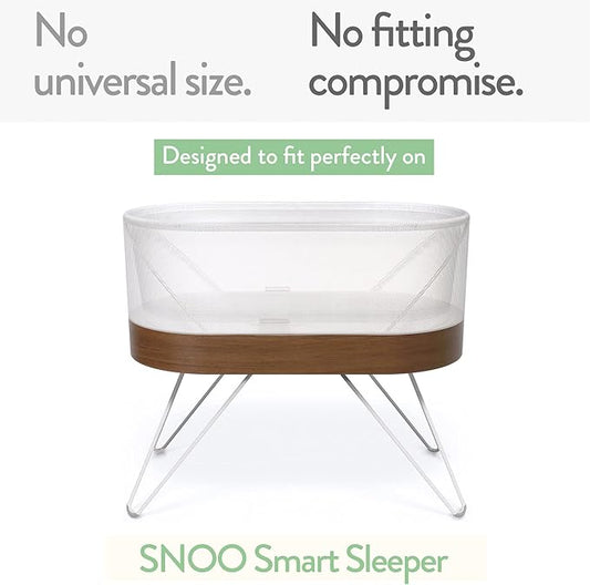 Bassinet Fitted Sheets Compatible with SNOO Happiest Baby Oval Bassinet – Snuggly Soft 100% Jersey Cotton – Mustard Yellow + Burnt Orange – 2 Pack