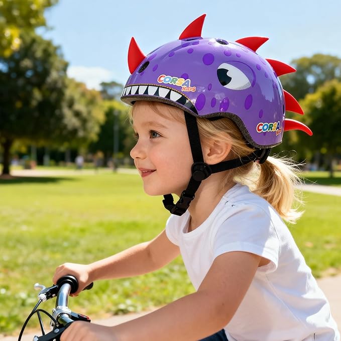 Toddler Kids Bike Helmet, Adjustable and Multi-Sport, 3 Sizes for Ages 1-2-3-5-8-14 Years Child Infant Boys Girls