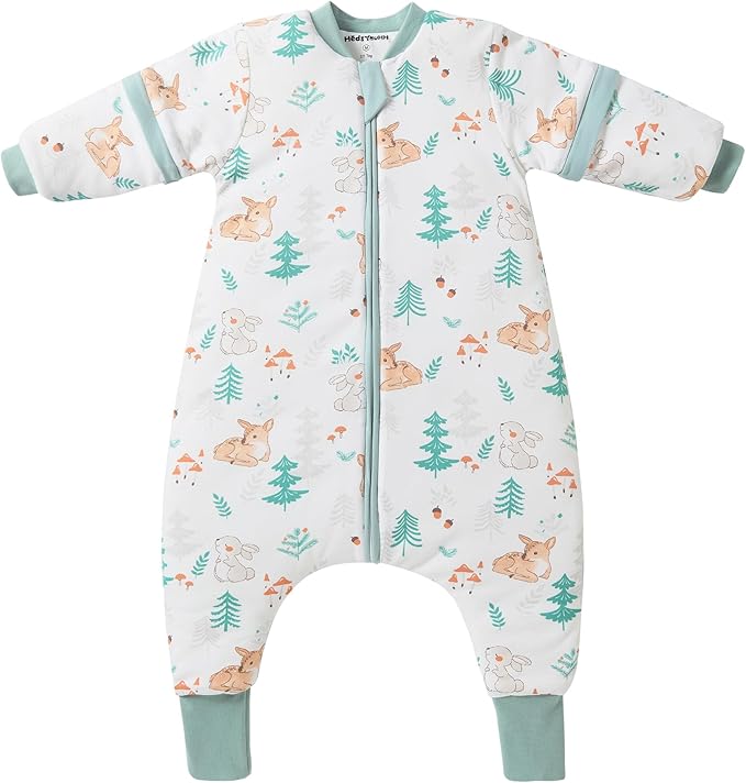 2.5 Tog Winter Sleep Sack with Feet for Baby/Toddler, Sleeping Bag with Legs & Detachable Sleeves